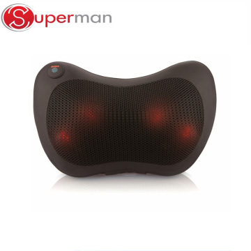 Shiatsu Pillow Massager with Heat for Car, Home, or Office (Black)